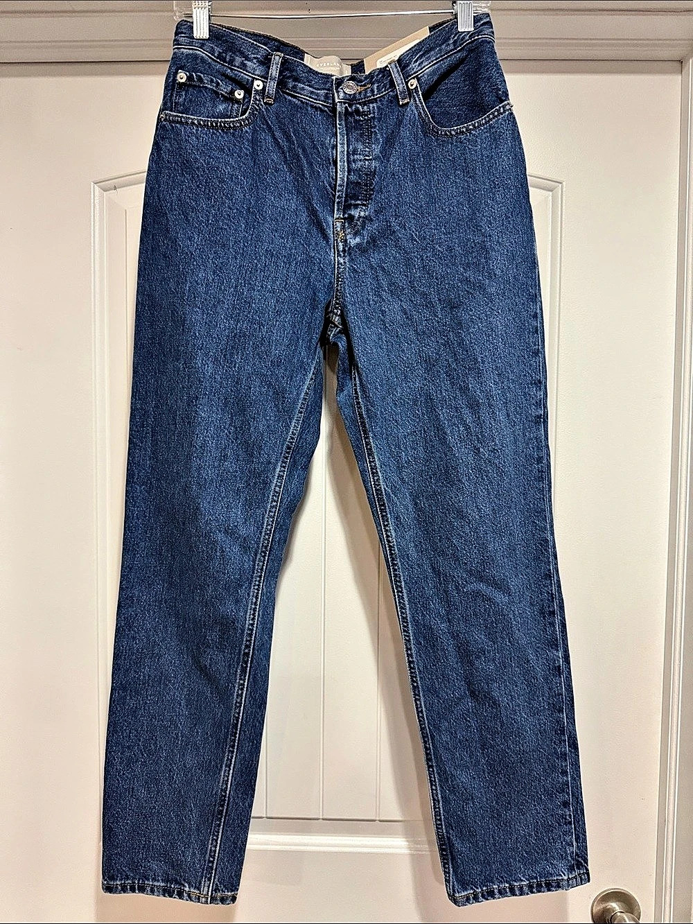 Everlane The '90s Cheeky Jean High Rise Straight Leg Blue Waist 28 NWT